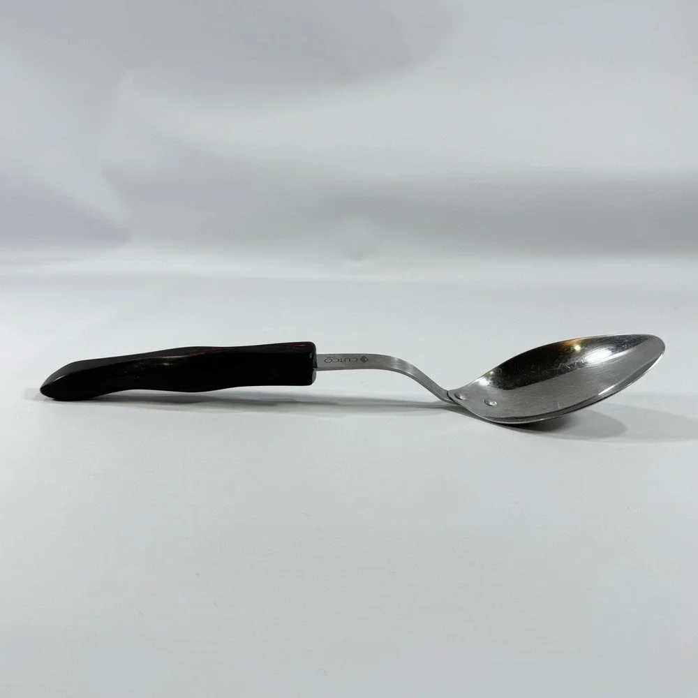 Cutco 17 KD Serving Spoon Brown Swirl Handle Stainless Steel Basting Utensil USA